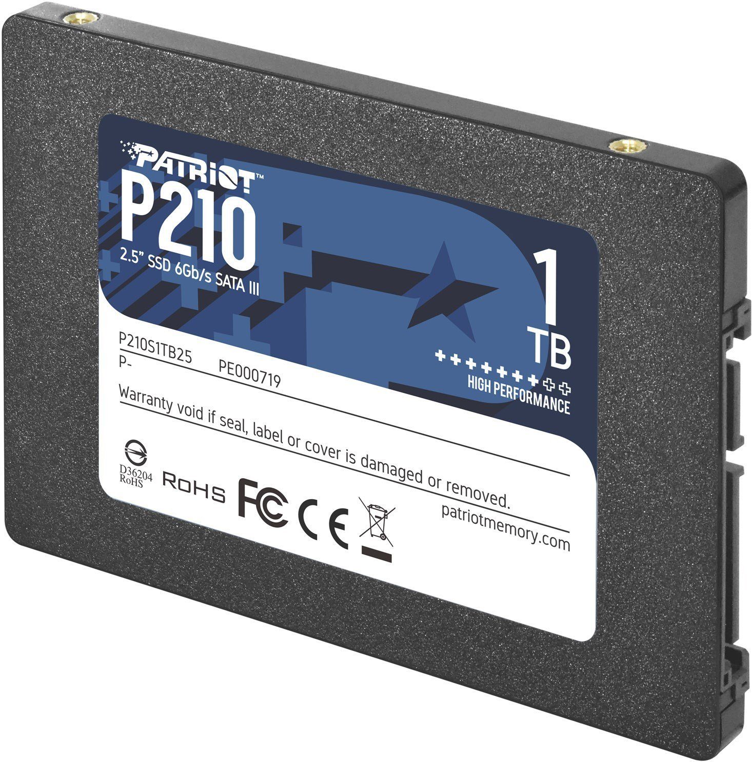 Накопичувач SSD Patriot P210 1TB 2.5" 7mm SATAIII 3D QLC (P210S1TB25) 3