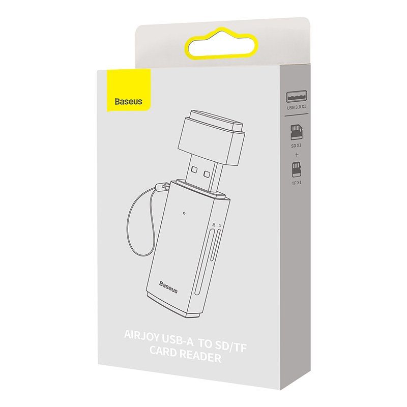 Кардрідер Baseus Lite Series USB-A  to SD/TF Card Reader  Grey (WKQX060013) 2