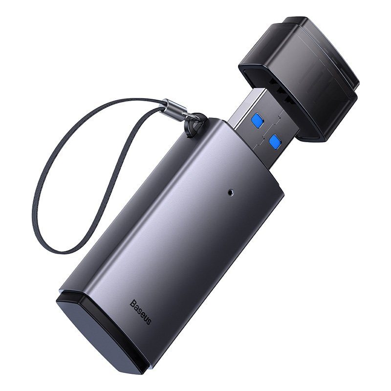 Кардрідер Baseus Lite Series USB-A  to SD/TF Card Reader  Grey (WKQX060013) 4