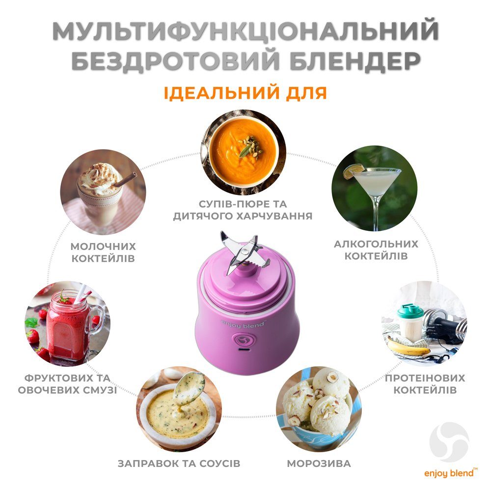 Портативний блендер ENJOY BLEND 63738436 ліловий (фіолетовий) (63738436) 4