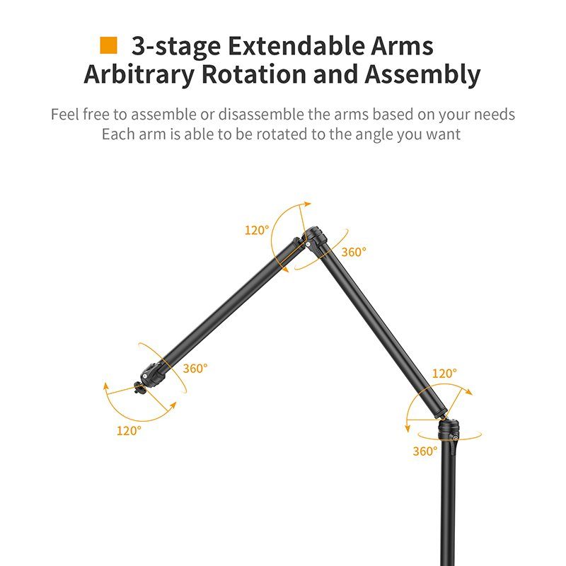 Штатив-тримач Ulanzi Vijim Desktop Flexible Arm/Light Stand(Three-Stages) (UV-2666 LS08) (2666) 12