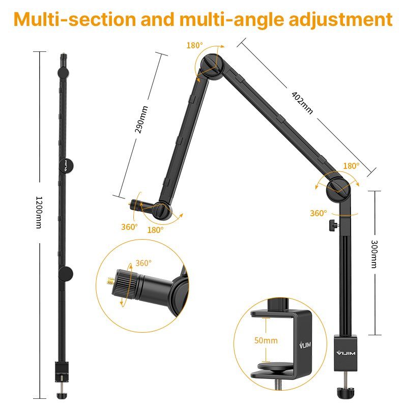 Штатив-тримач Ulanzi Vijim microphone boom arm (UV-2806 LS24) (2806) 7