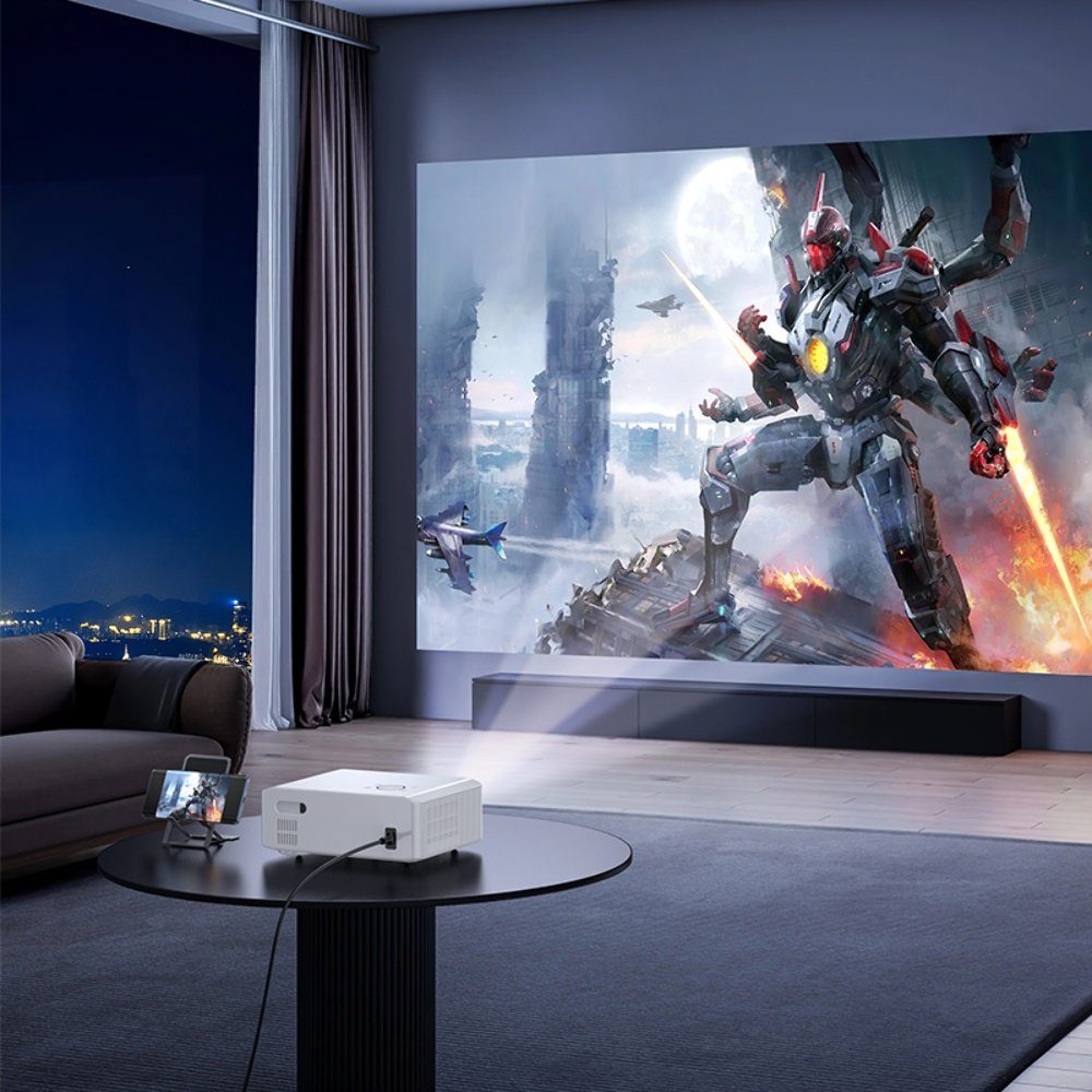 Проектор HOCO DT3 Smart electric focus projector(1080P Android version)(EU) White (6942007629669) 8