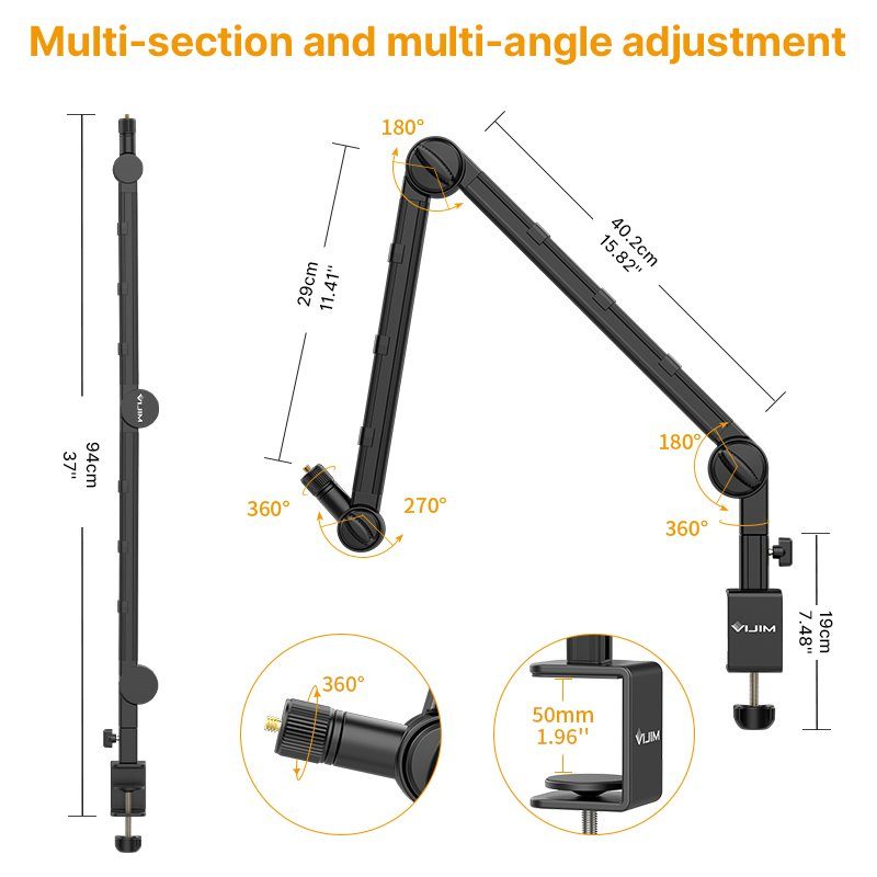 Штатив-тримач Ulanzi Vijim Multifunction Desk Setup Stand (UV-2873 LS25) (2873) 7