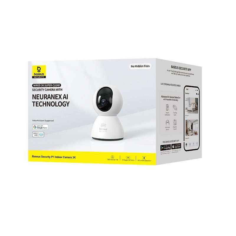 IP-камера відеоспостереження Baseus Security P1 Indoor Camera 3K White EU (S0TV012132) 2
