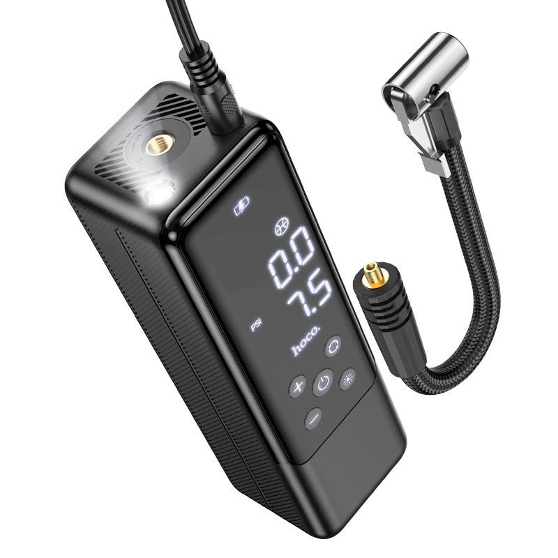 Автомобільний насос HOCO ZP5 May smart air pump Black (6931474795526) 8