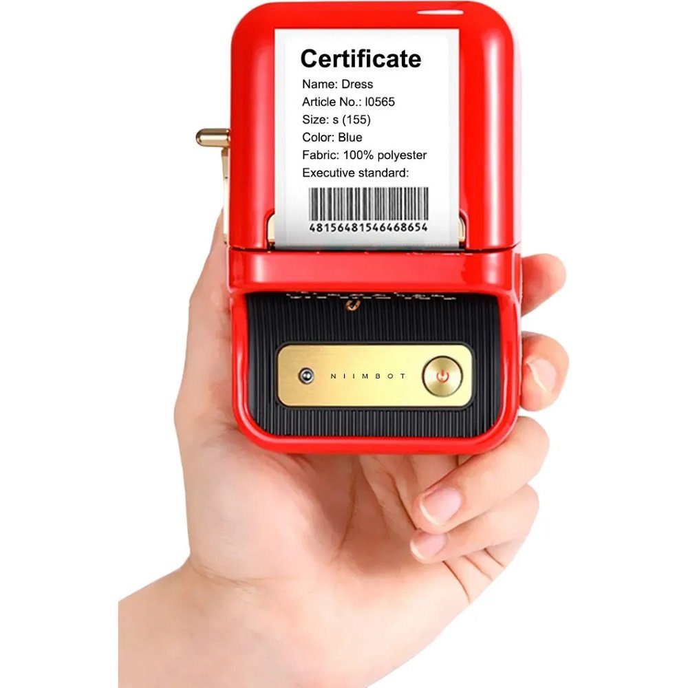 Термопринтер для друку наклейок NIIMBOT B21S Red (1AC13081606) 8