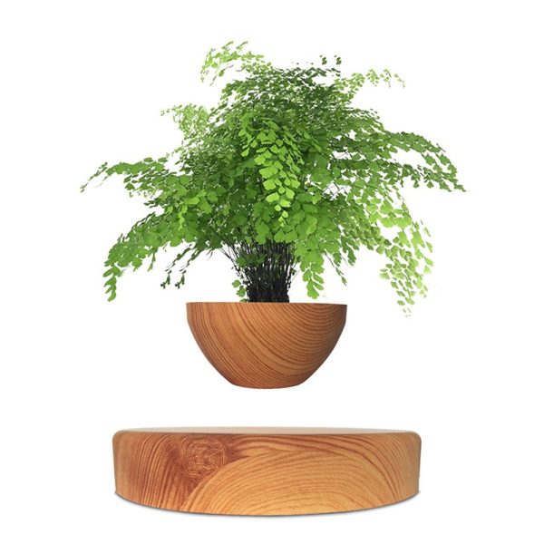 Магнітний левітаційний горщик для рослин HCNT Magnetic Levitating Pot M10-PS Wood Grain (SIM10-PS)