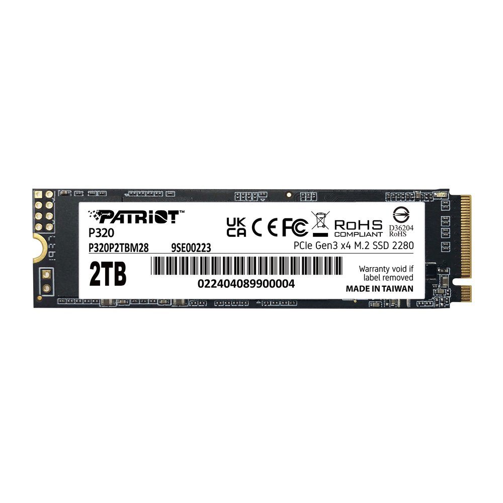 Накопичувач SSD M.2 Patriot P320 2TB NVMe 2280 Gen3.0 x4 3D TLC (P320P2TBM28)