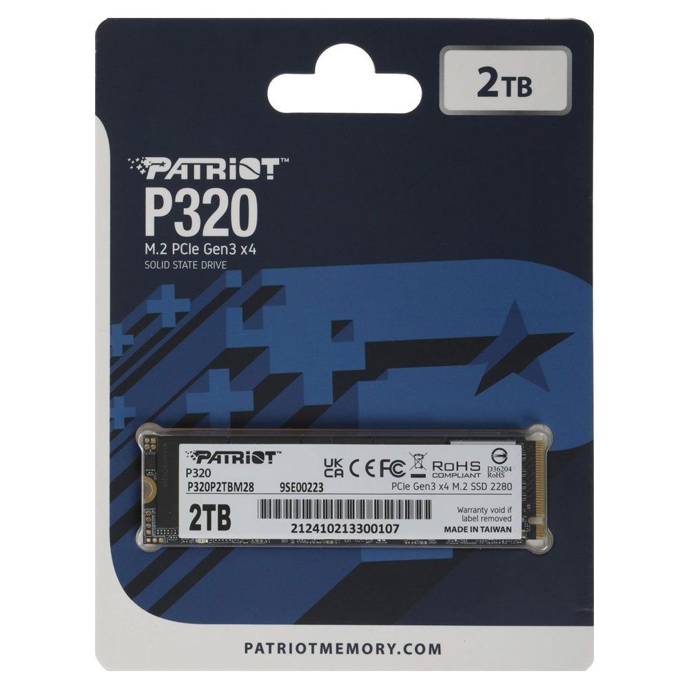 Накопичувач SSD M.2 Patriot P320 2TB NVMe 2280 Gen3.0 x4 3D TLC (P320P2TBM28) 2