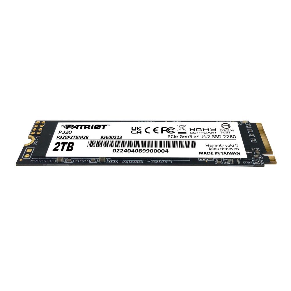 Накопичувач SSD M.2 Patriot P320 2TB NVMe 2280 Gen3.0 x4 3D TLC (P320P2TBM28) 3