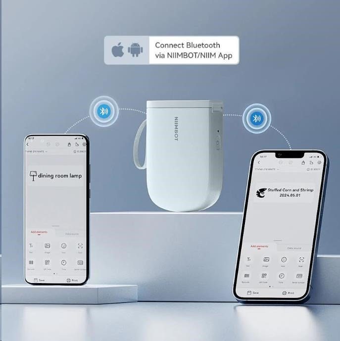 Термопринтер для друку наклейок NIIMBOT D11_H Blue (1AA57331612) 3