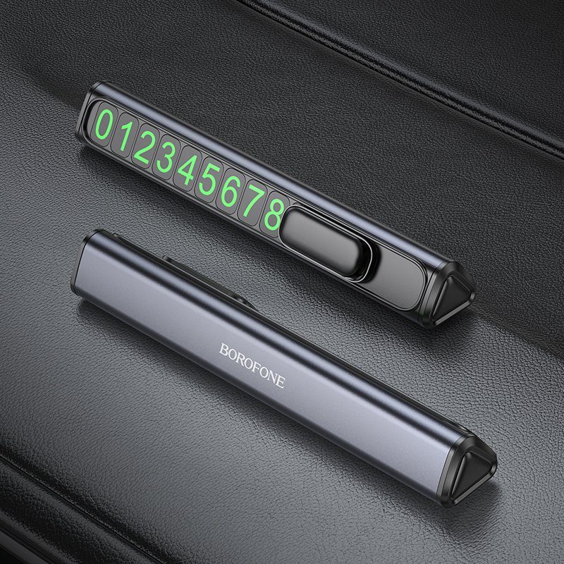 Паркувальна карта BOROFONE FC3 Ronny can hidden parking sign Black Metal Gray (6941991118760) 9