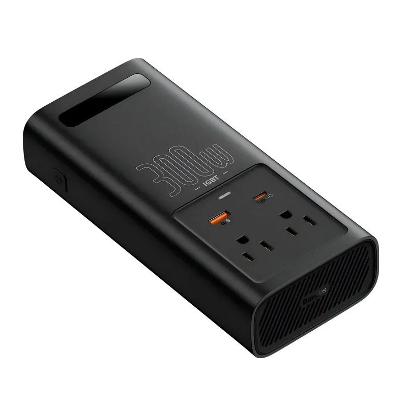 Автомобільний інвертор для електросамокатів Baseus IGBT Power Inverter 300W (110V US/JP ) Black + перехідник (CGNB010001) 5