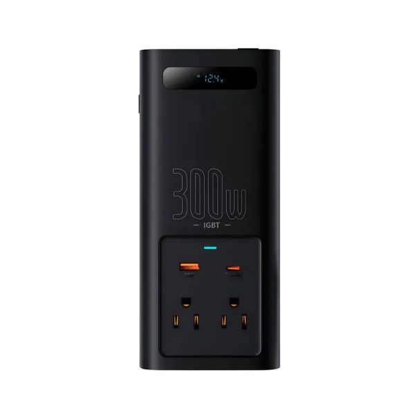 Автомобільний інвертор для електросамокатів Baseus IGBT Power Inverter 300W (110V US/JP ) Black + перехідник (CGNB010001)