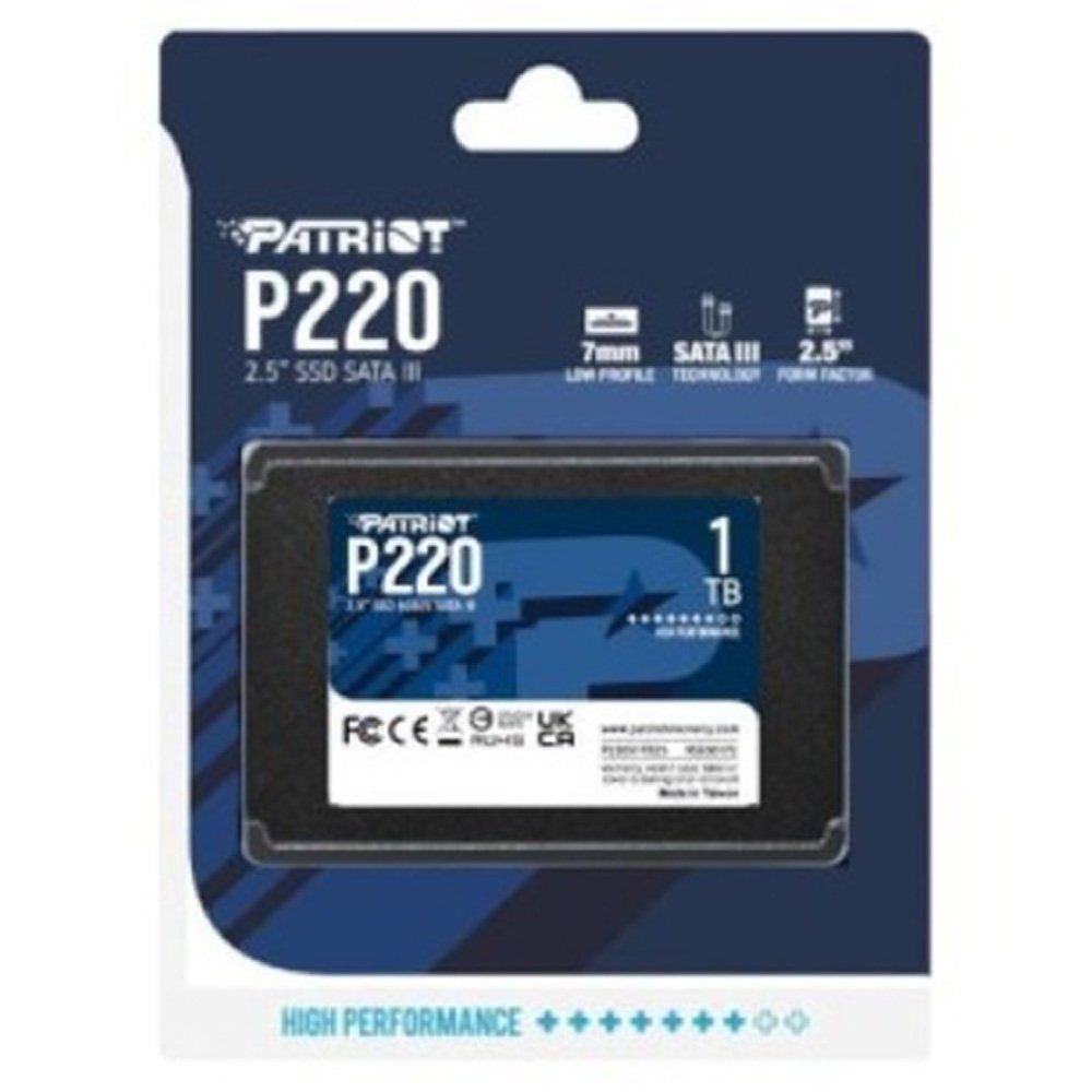 Накопичувач SSD Patriot P220 1TB 2.5" 7mm SATAIII (P220S1TB25) 2