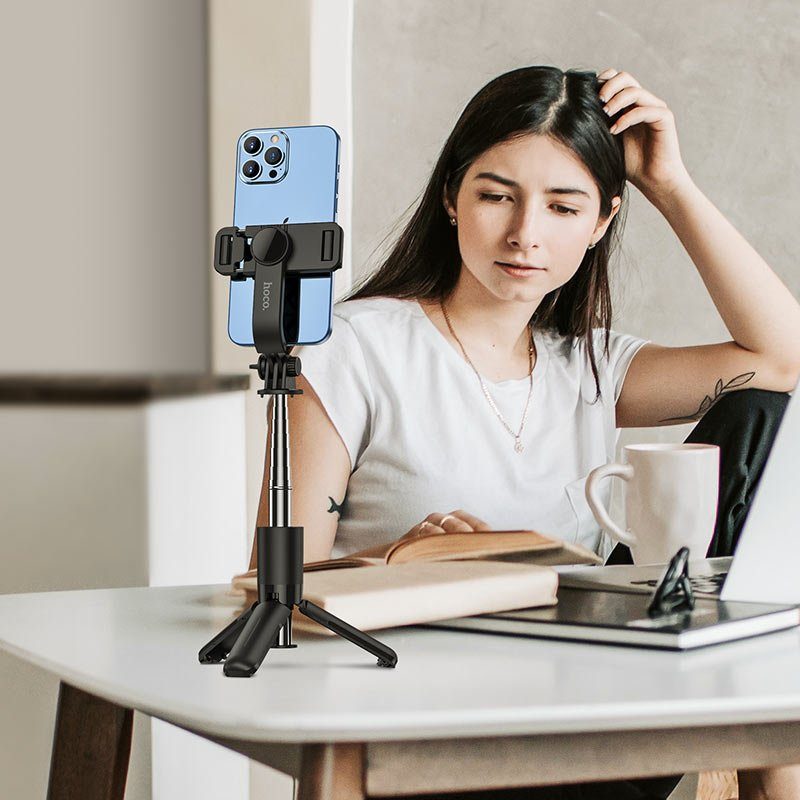 Селфі-трипод HOCO K17 Figure mini live broadcast stand (75cm) Black (6931474762450) 6