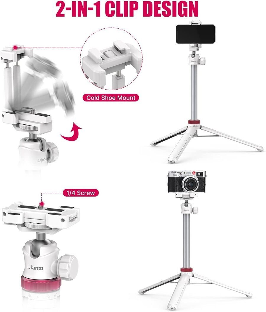 Штатив Ulanzi Vijim Multi-functional Mini Tripod White (UV-2503A MT-44 white) (2503A) 3