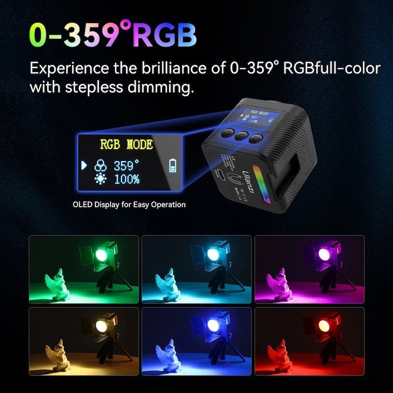 Відеосвітло Ulanzi L3 RGB COB Fill Light, 5W (UV-L052GBB1 L3 RGB) (L052GBB1) 6