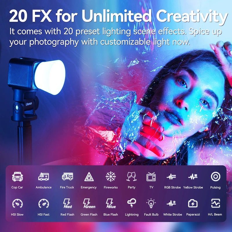 Відеосвітло Ulanzi L3 RGB COB Fill Light, 5W (UV-L052GBB1 L3 RGB) (L052GBB1) 8