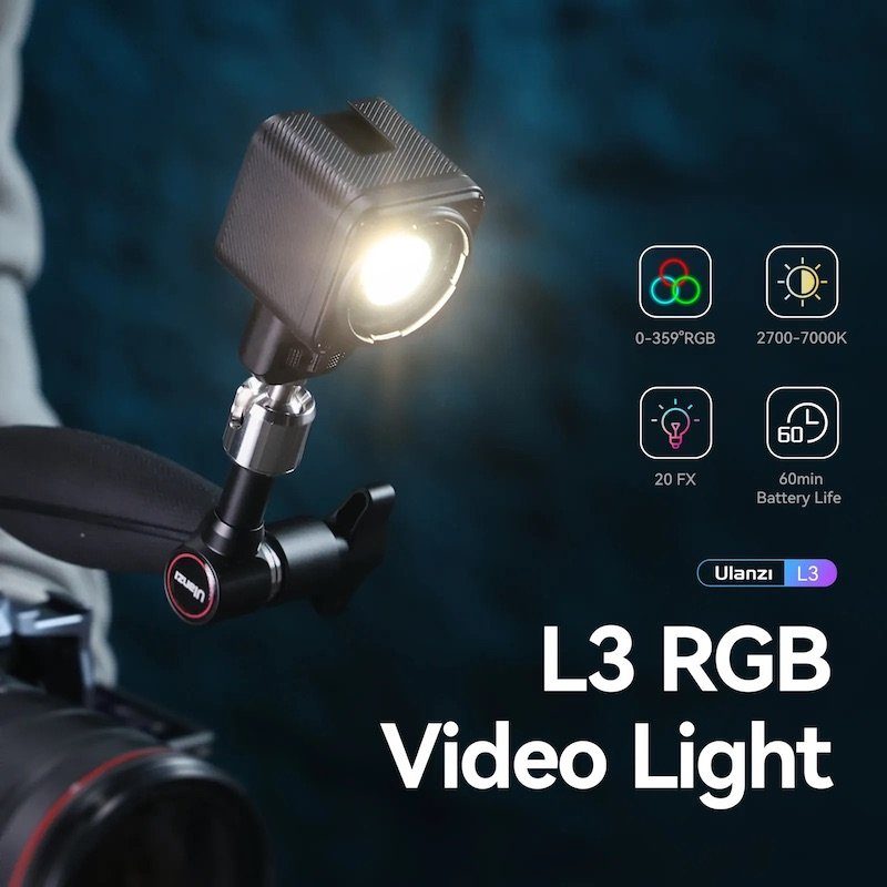 Відеосвітло Ulanzi L3 RGB COB Fill Light, 5W (UV-L052GBB1 L3 RGB) (L052GBB1) 11
