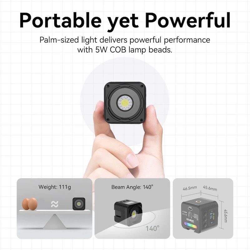 Відеосвітло Ulanzi L3 RGB COB Fill Light, 5W (UV-L052GBB1 L3 RGB) (L052GBB1) 10