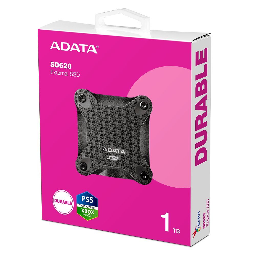Портативний SSD ADATA SD620 1TB USB 3.2  520/460Mb/s Black (SD620-1TCBK) 2