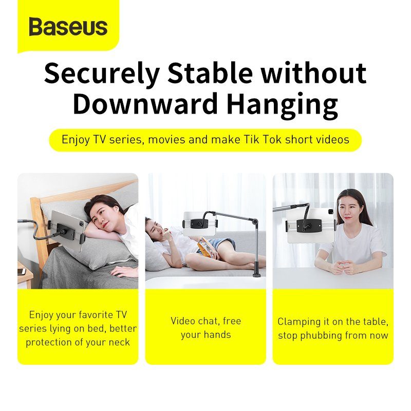 Тримач для планшету Baseus Otaku life rotary adjustment lazy holder Pro（Applicable for phone/ ipad) gray (LUZQ000013) 8