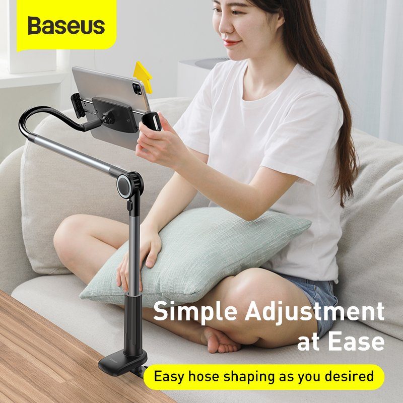 Тримач для планшету Baseus Otaku life rotary adjustment lazy holder Pro（Applicable for phone/ ipad) gray (LUZQ000013) 11