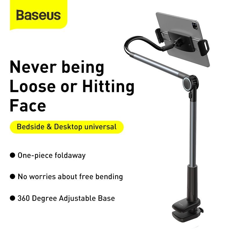 Тримач для планшету Baseus Otaku life rotary adjustment lazy holder Pro（Applicable for phone/ ipad) gray (LUZQ000013) 9