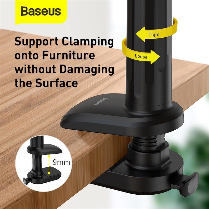 Тримач для планшету Baseus Otaku life rotary adjustment lazy holder Pro（Applicable for phone/ ipad) gray (LUZQ000013) 12