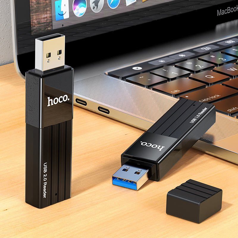 Кардрідер HOCO HB20 Mindful 2-in-1card reader(USB2.0) Black (6931474735201) 5