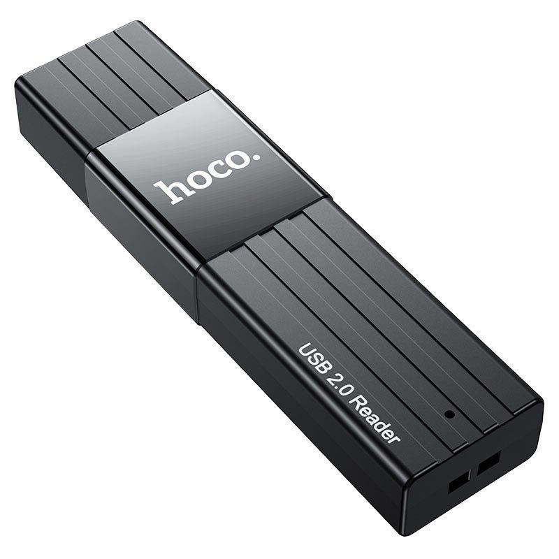 Кардрідер HOCO HB20 Mindful 2-in-1card reader(USB2.0) Black (6931474735201) 3