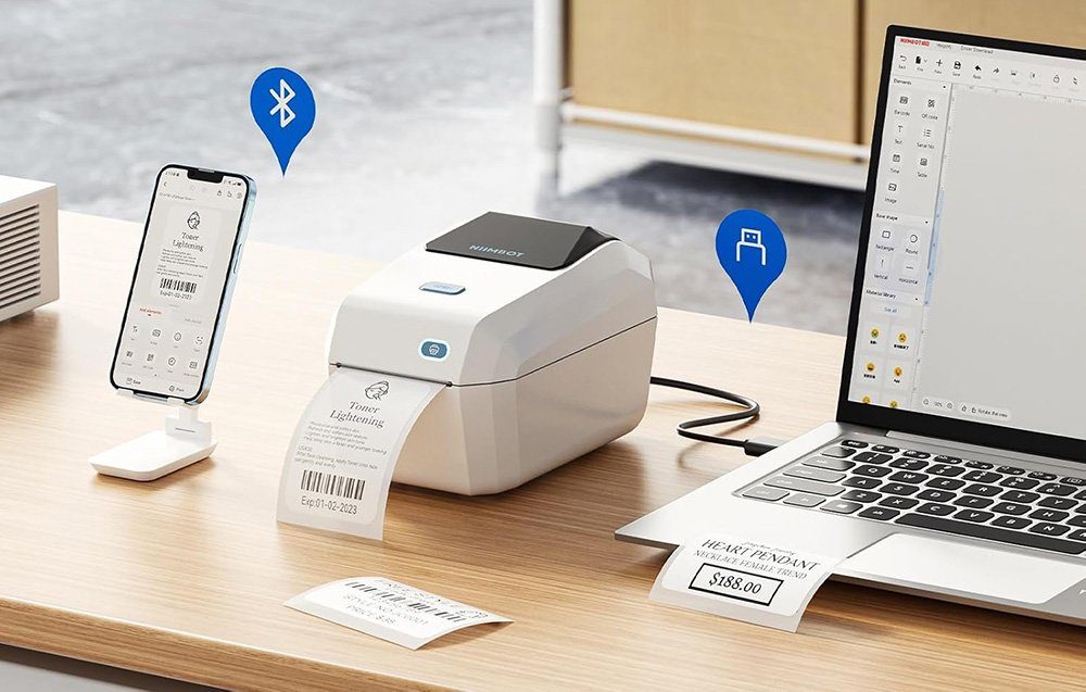 Термопринтер для друку наклейок NIIMBOT K3 Lvory White (1AE0F271605) (1AE0F271605) 4