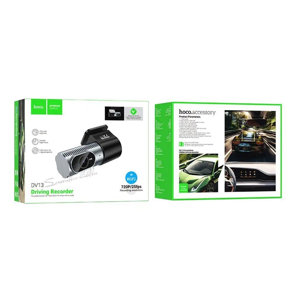 Відеореєстратор HOCO DV13 Screenless hidden driving recorder Iron Gray (6942007644167) 2