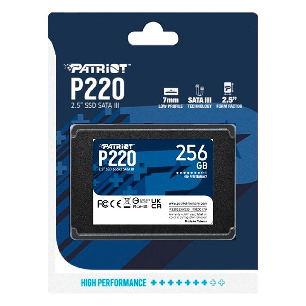 Накопичувач SSD Patriot P220 256GB 2.5" 7mm SATAIII (P220S256G25) 2