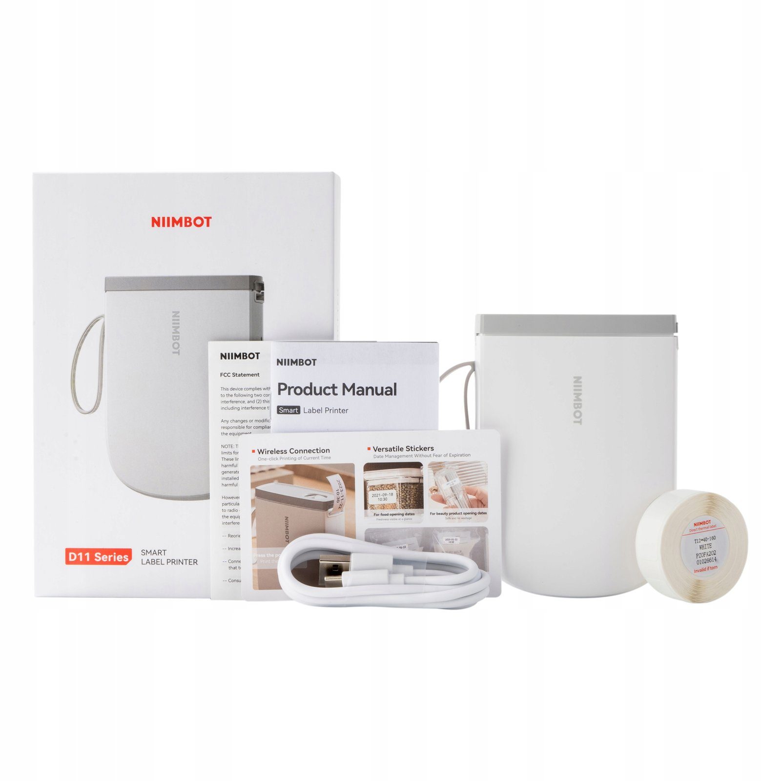 Термопринтер для друку наклейок NIIMBOT D11_H White (1AA57281601) 8