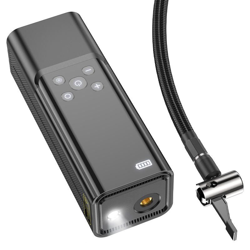 Автомобільний насос HOCO ZP7 Maddy portable smart air pump(5000mAh) Black (6942007614511) 7