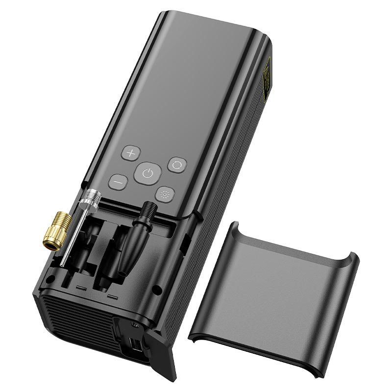 Автомобільний насос HOCO ZP7 Maddy portable smart air pump(5000mAh) Black (6942007614511) 8