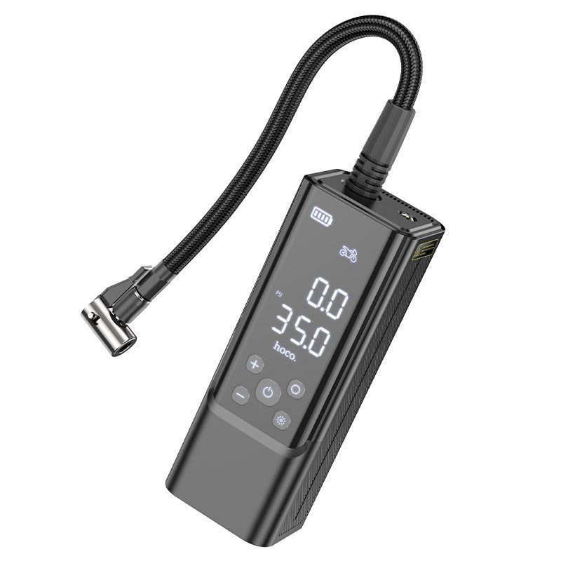 Автомобільний насос HOCO ZP7 Maddy portable smart air pump(5000mAh) Black (6942007614511) 3