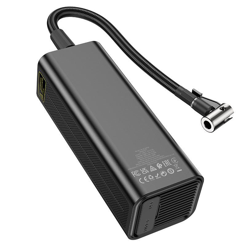 Автомобільний насос HOCO ZP7 Maddy portable smart air pump(5000mAh) Black (6942007614511) 5