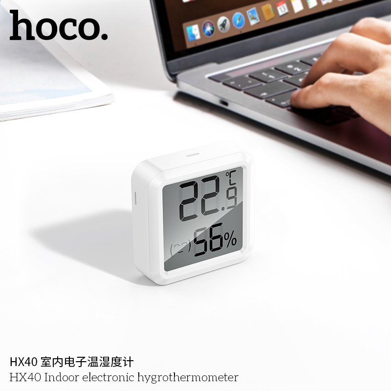 Термогігрометр HOCO HX40 Indoor electronic hygrothermometer White (6942007647823) 6