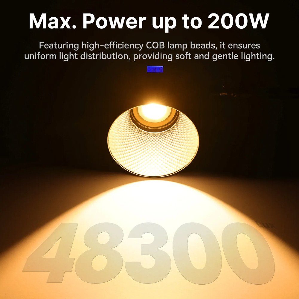 Відеосвітло Ulanzi Vijim 200W Bi-color  Video Light (L079CNA1 VL-200Bi) (без блока живлення) (L079CNA1) 8
