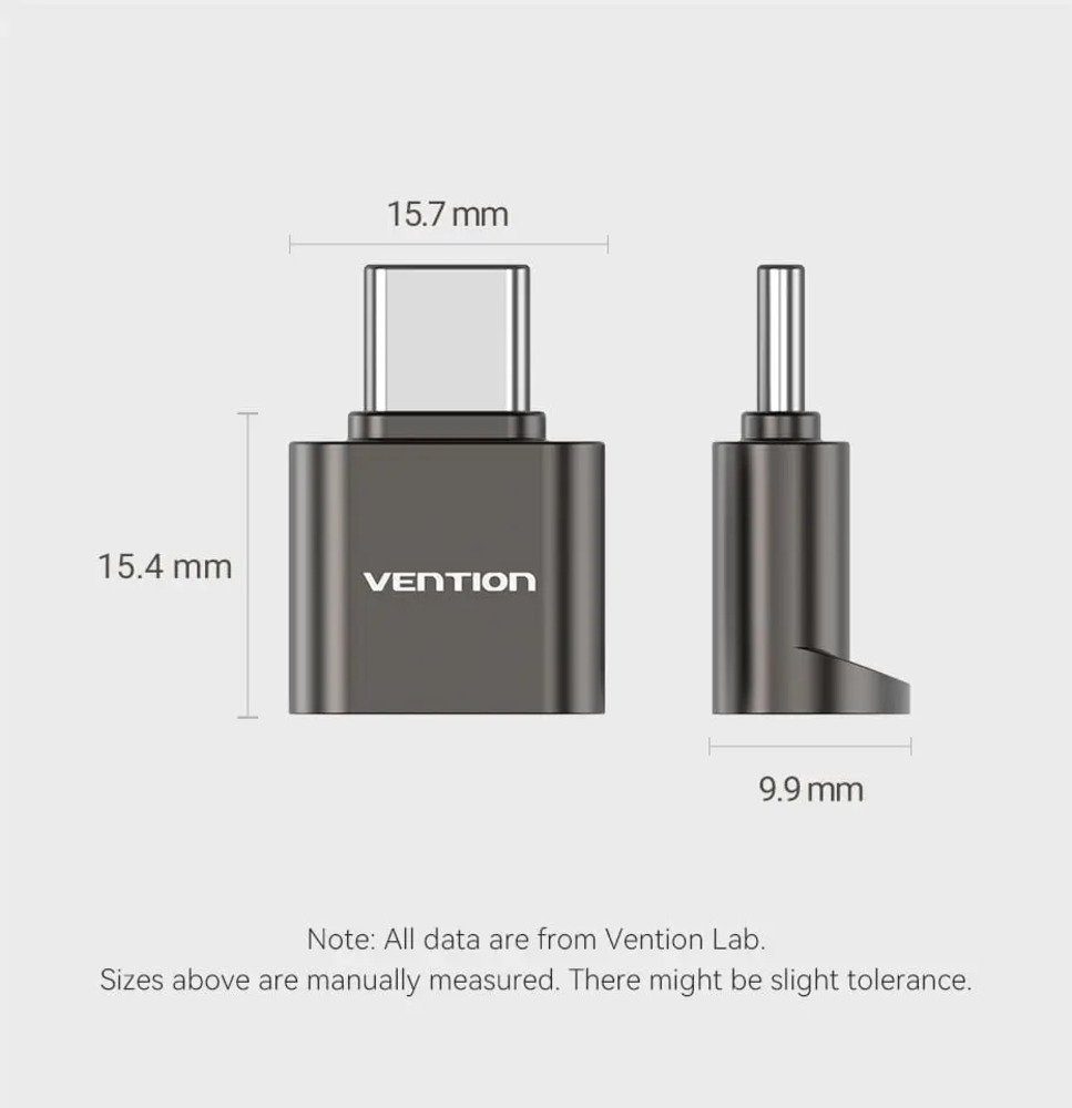 Картридер Vention USB 2.0 Type-C MicroSD Card Reader Gray Zinc Alloy Type (CLMH0) 9