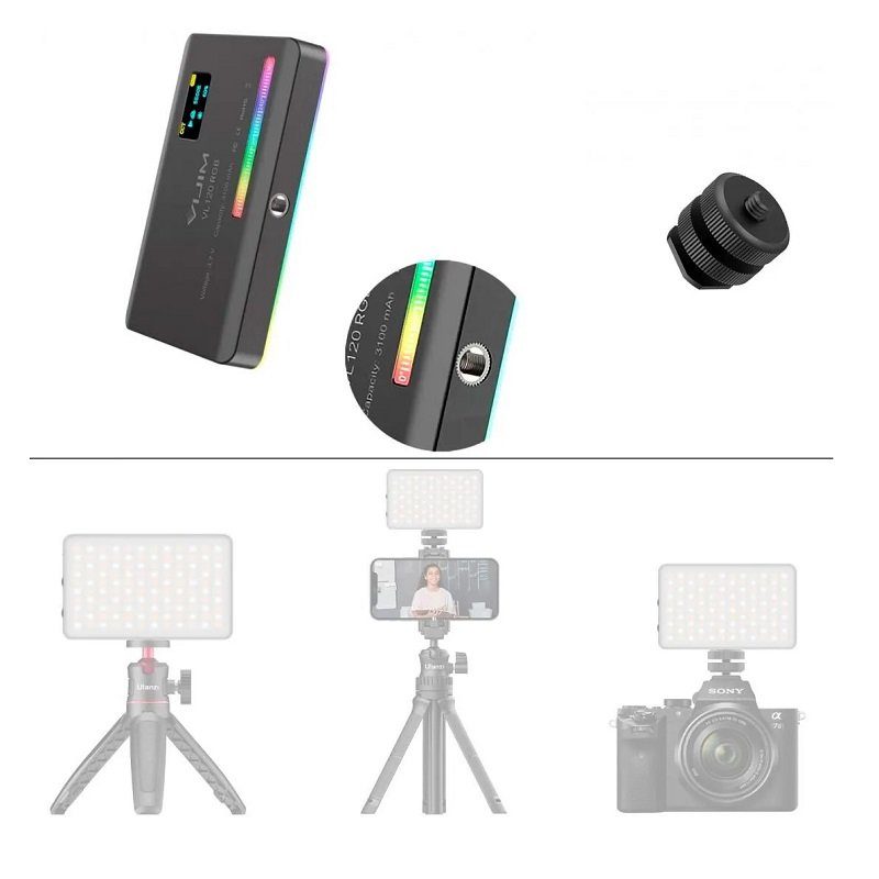 Відеосвітло Ulanzi Vijim VL120RGB light, 5W, Black (UV-2346 VL120RGB) (2346) 6