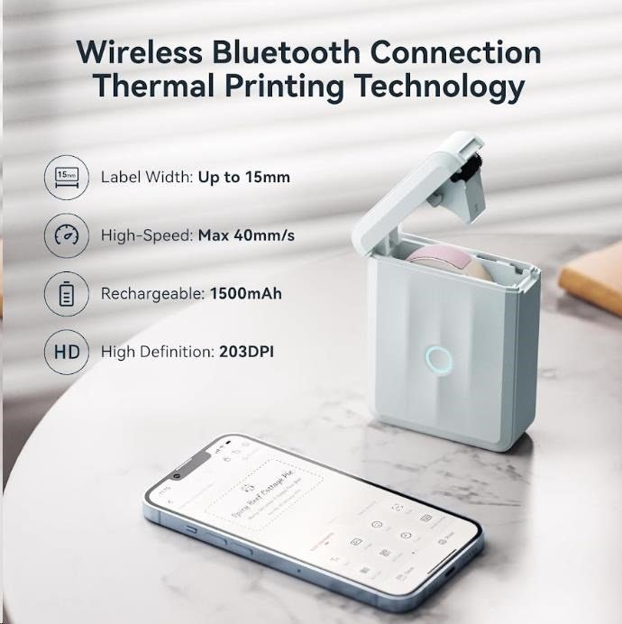 Термопринтер для друку наклейок NIIMBOT D110_M Blue (1AA56301619) 4