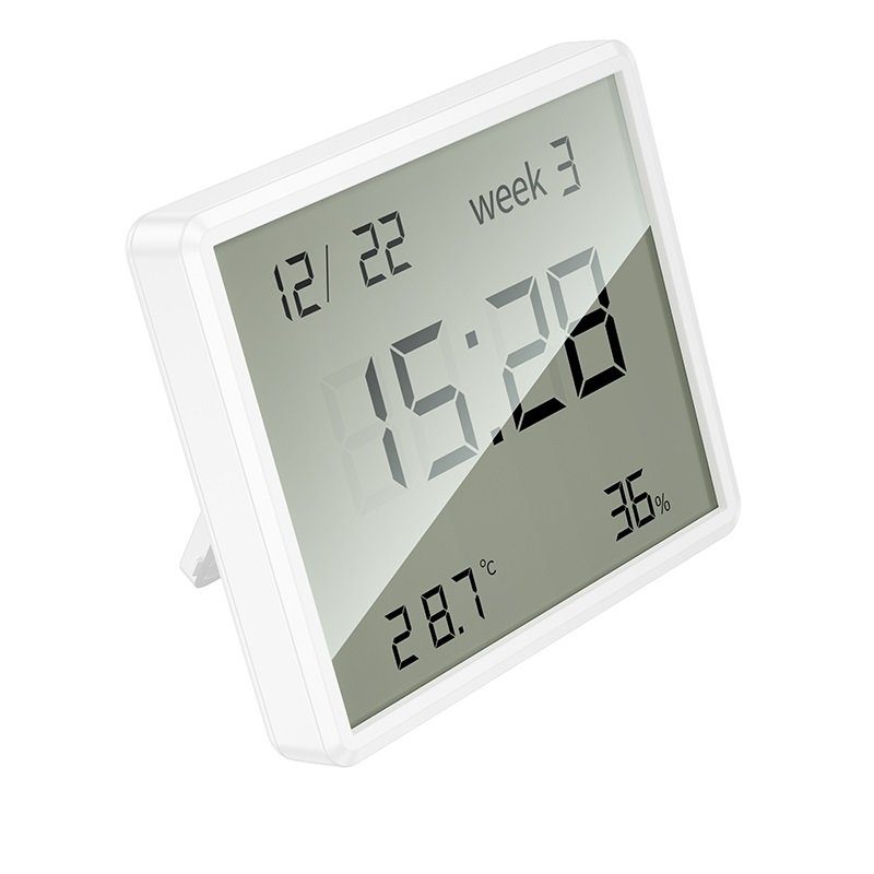 Термогігрометр HOCO HX41 Indoor electronic clock with hygrothermometer White (6942007647830) 3