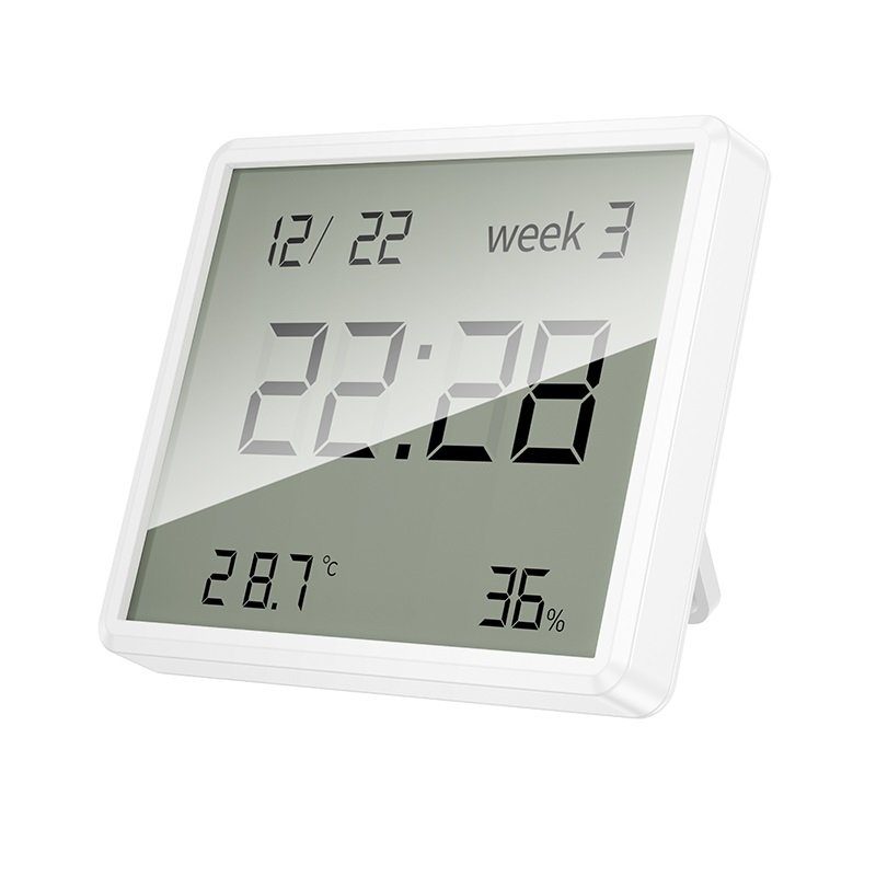 Термогігрометр HOCO HX41 Indoor electronic clock with hygrothermometer White (6942007647830)