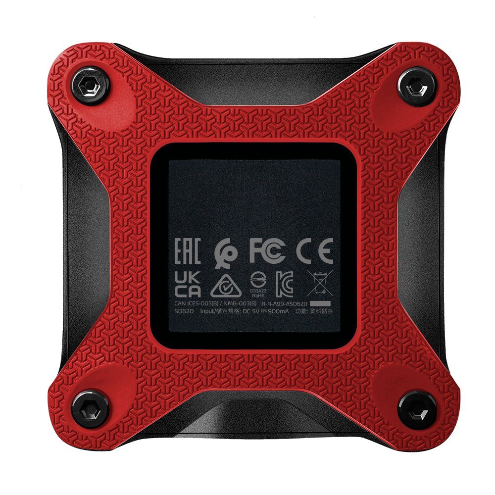 Портативний SSD ADATA SD620 1TB USB 3.2  520/460Mb/s Red (SD620-1TCRD) 6