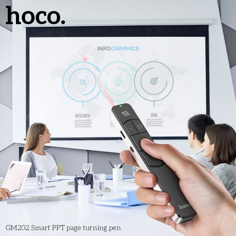 Лазерна указка HOCO GM202 Smart PPT page turning pen Silver (6942007634618) 8